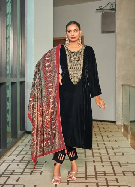 Aarohi By Levisha Velvet Designer Dress Material Wholesale Market In Surat
